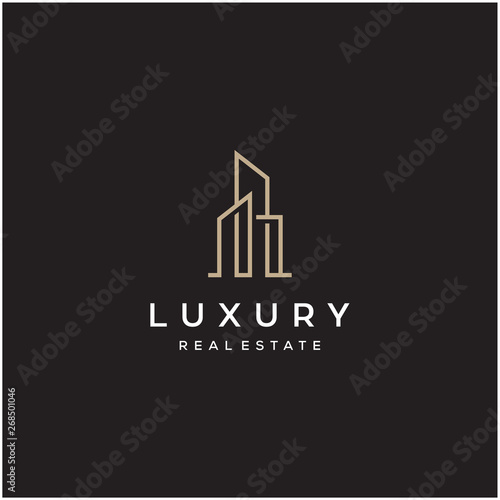 luxury real estate / apartment vector logo design