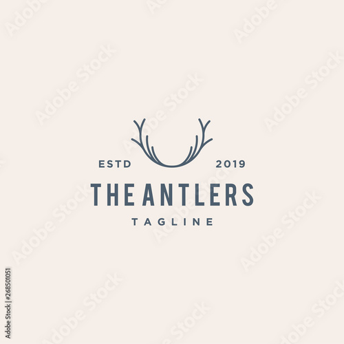 deer antlers vector logo design