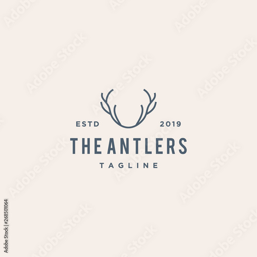 deer antlers vector logo design