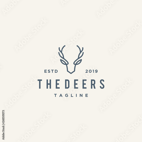 deer antlers vector logo design