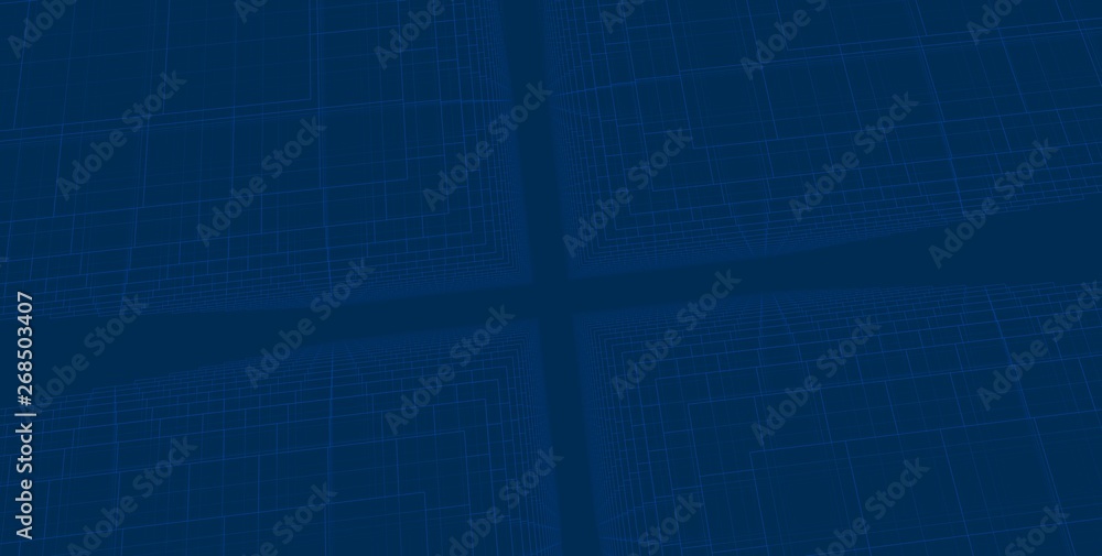 Fototapeta premium Concept of Network, internet communication, Big Data. Technology background. 3d illustration