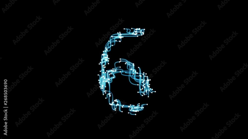 Abstract Digital Pipes Plexus nodes and connection paths form a countdown. The numbers are transformed one into another, creating stylish digital plexus motion graphics. Alpha Matte isolated Abstract Digital Pipes Plexus nodes and connection paths form a countdown. The numbers are transformed one into another, creating stylish digital plexus motion graphics. Alpha Matte isolated