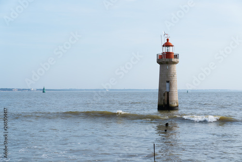 Cap Vilers-Martin lighthouse indicating the entrance channel in the port of Saint-Nazaire