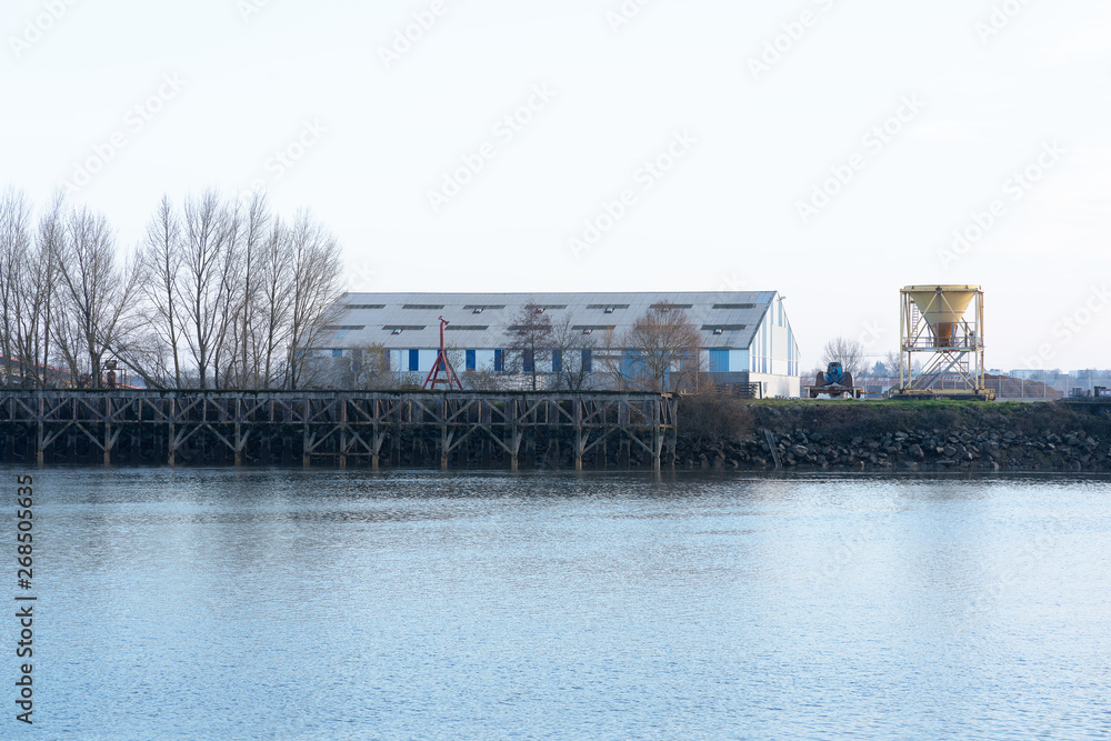 The old quays, on the banks of the Loire, the industrial port of Nantes