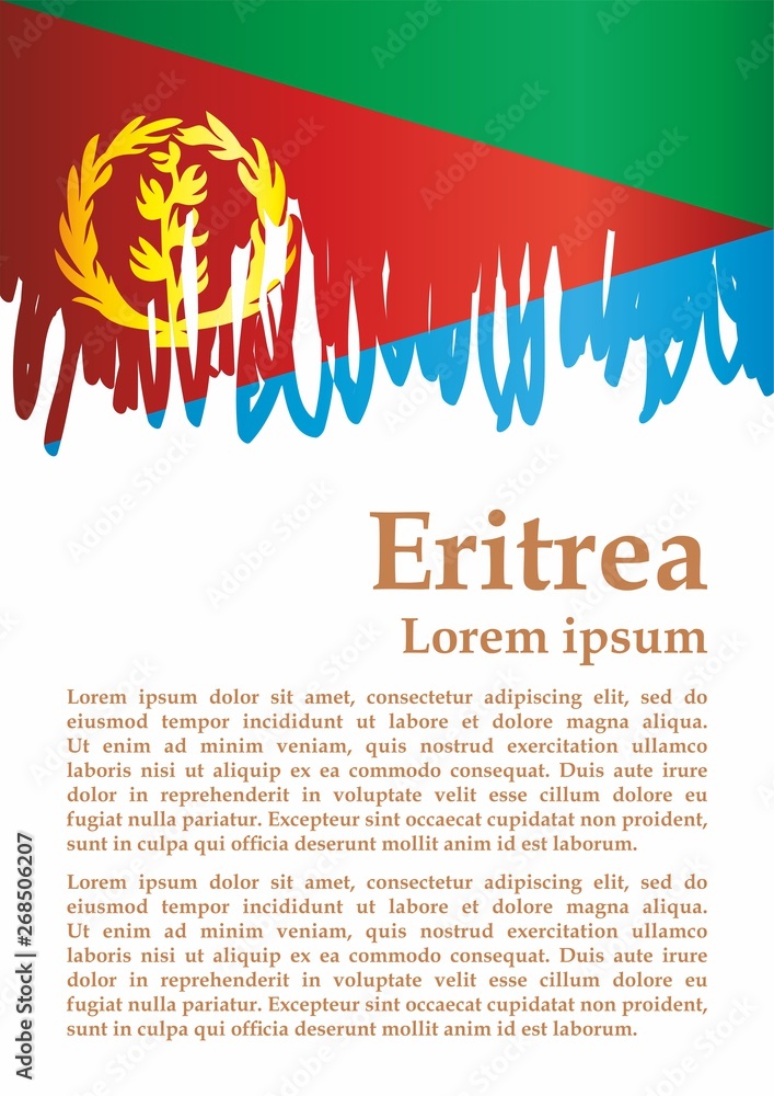 Vecteur Stock Flag of Eritrea, State of Eritrea, is a country in the ...