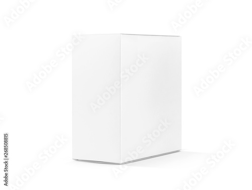white cardboard box isolated on white background with clipping path © F16-ISO100