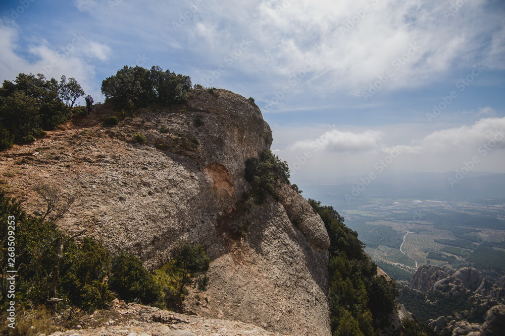 Aerial view of Montserrat mountains in a beautiful summer day, Catalonia, Spain Aerial view of Montserrat mountains in a beautiful summer day, Catalonia, Spain