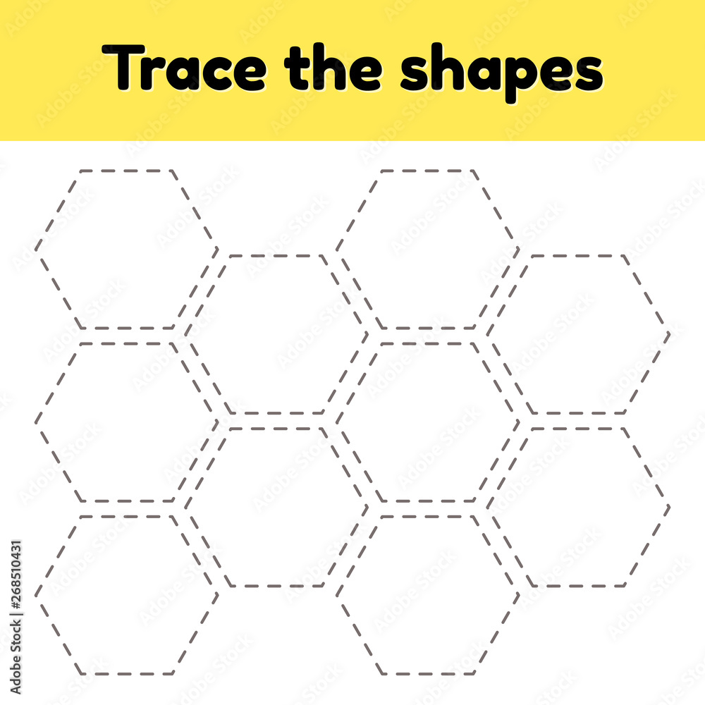 Educational tracing worksheet for kids kindergarten, preschool and