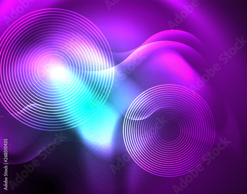 Neon lights vector abstract background