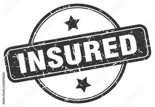 insured grunge stamp