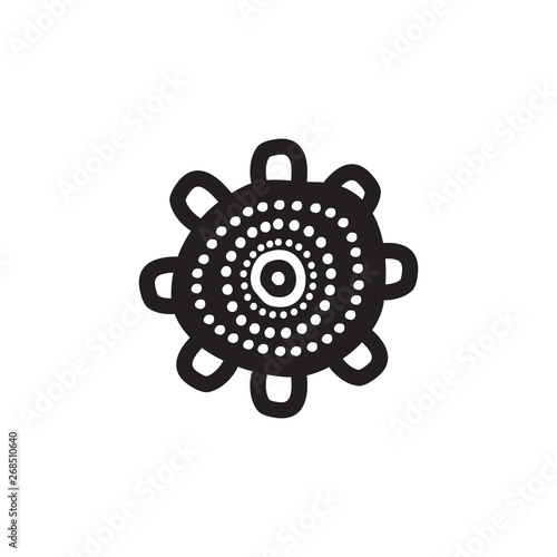 Aboriginal art logo design icon vector template