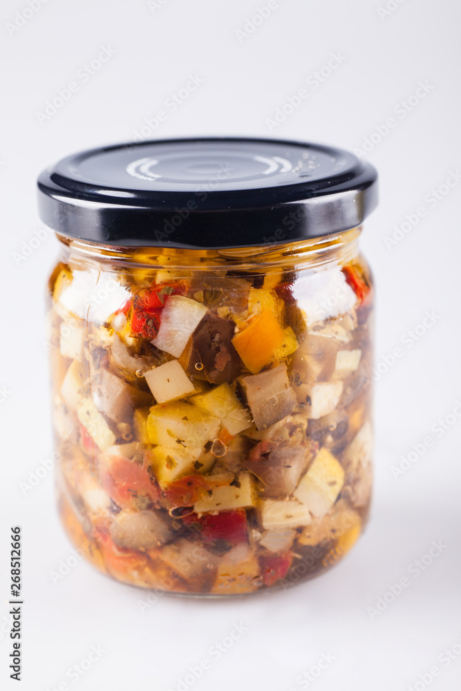 Canning Food Jars of Canned Vegetables Preserved in Glass Storage Canning Food Jars of Canned Vegetables Preserved in Glass Storage