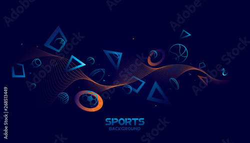 Abstract futuristic background. Vector sport concept