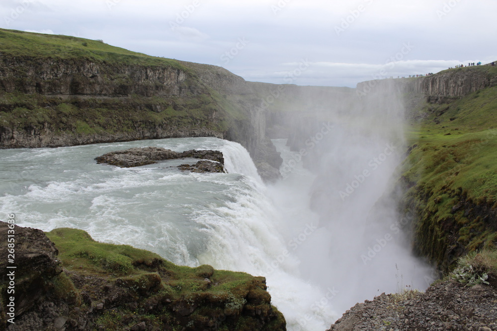 Fototapeta premium Gullfoss waterfall in summer, Iceland