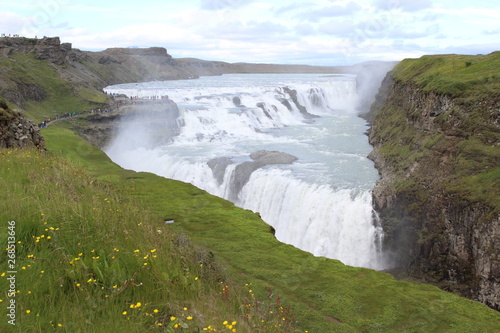 Gullfoss waterfall in summer  Iceland