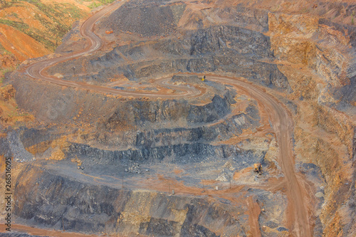 Big open pit iron ore quarry