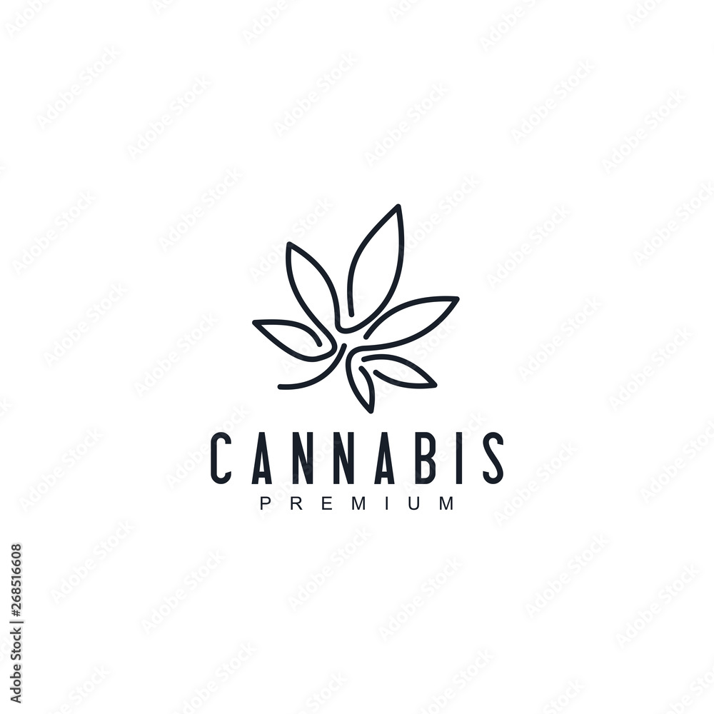 Cannabis logo design concept. Universal cannabis logo.