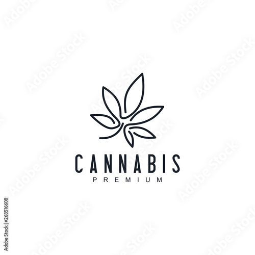 Cannabis logo design concept. Universal cannabis logo.