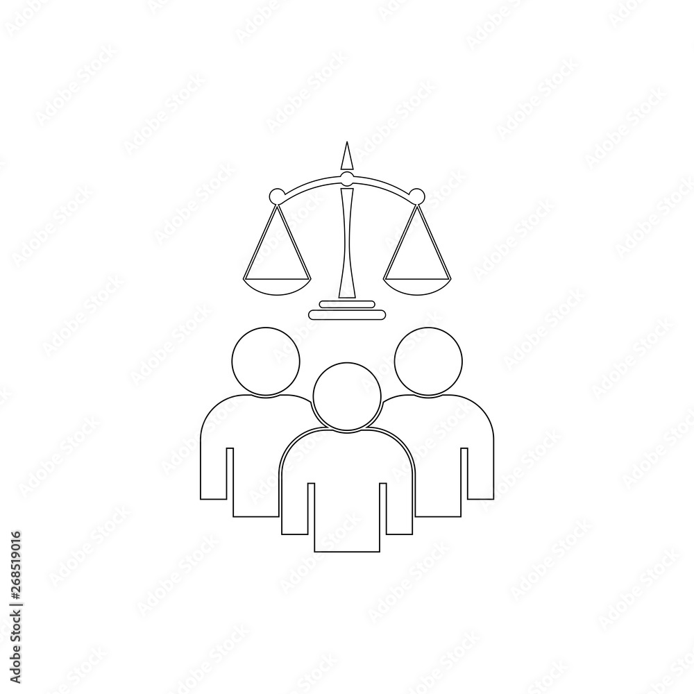 Law class action concept, Justice scale Law class action concept, Justice scale