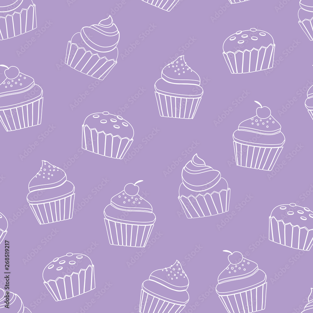 Purple Cupcake Wallpaper