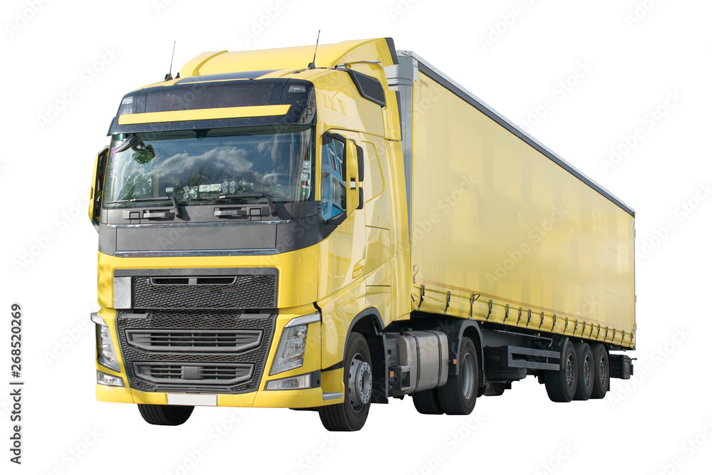 large truck isolated on white background with clipping path - Image