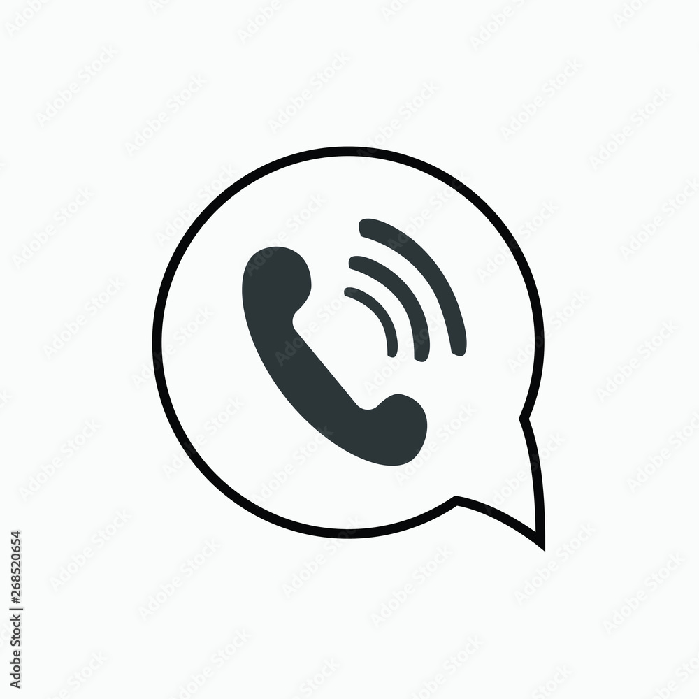 Phone icon on grey background. Phone icon on grey background.