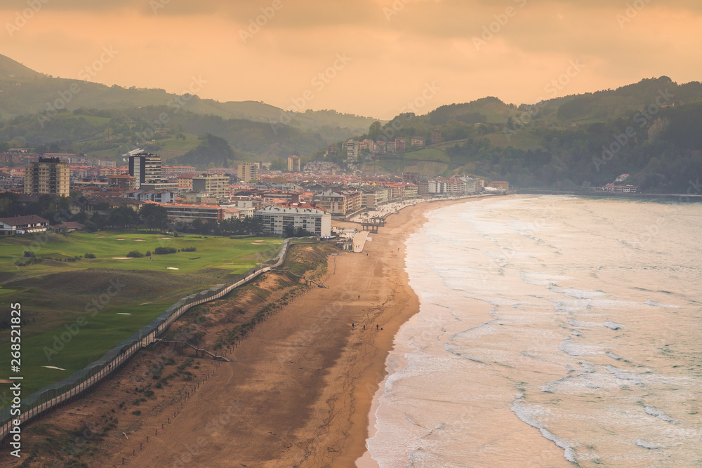 View from Zarautz and Getaria at the Basque Country's coast. View from Zarautz and Getaria at the Basque Country's coast.