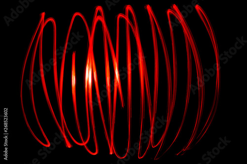 Red & Black Light Painting Scribble
