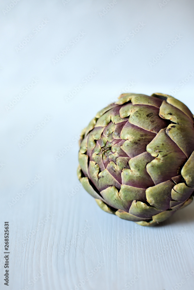 Fototapeta premium artichokes on grey background