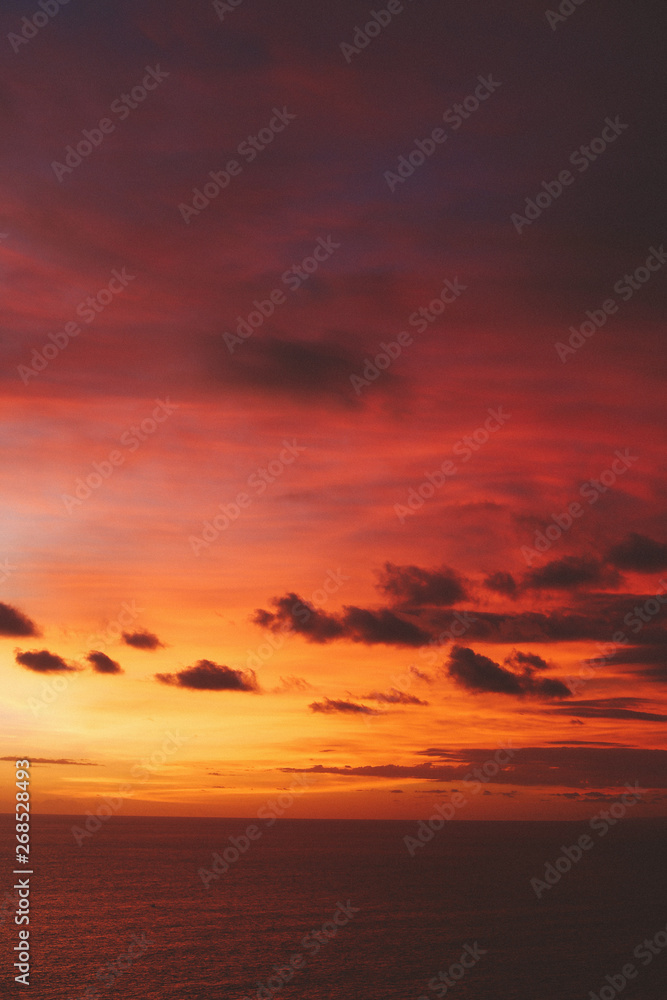 Balinese beautiful sunset with clouds Balinese beautiful sunset with clouds