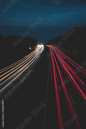 driving on highway at night