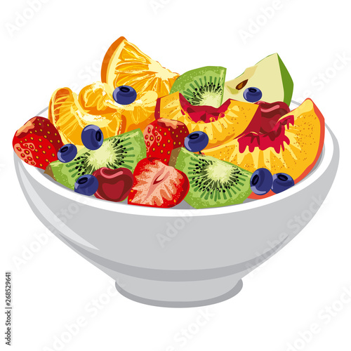 fresh fruit and berries salad