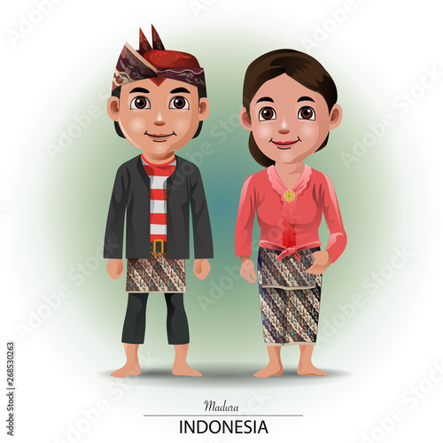 Vector illustration, Madura traditional cloth