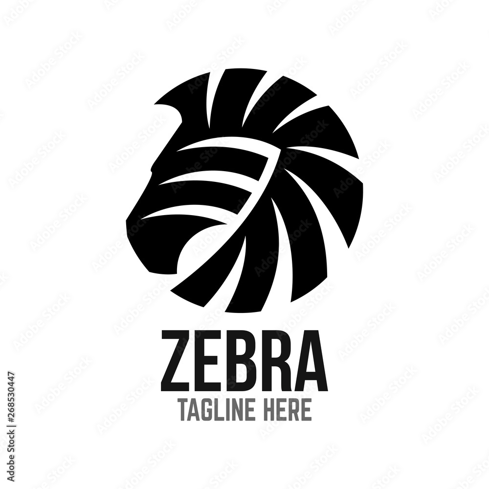 Example of modern logo zebra head