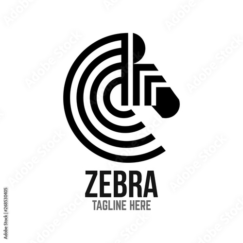 Example of modern logo zebra head