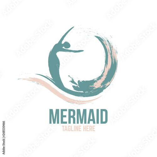An example of an abstract mermaid logo