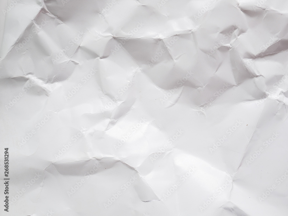 Obraz premium crumpled white paper background