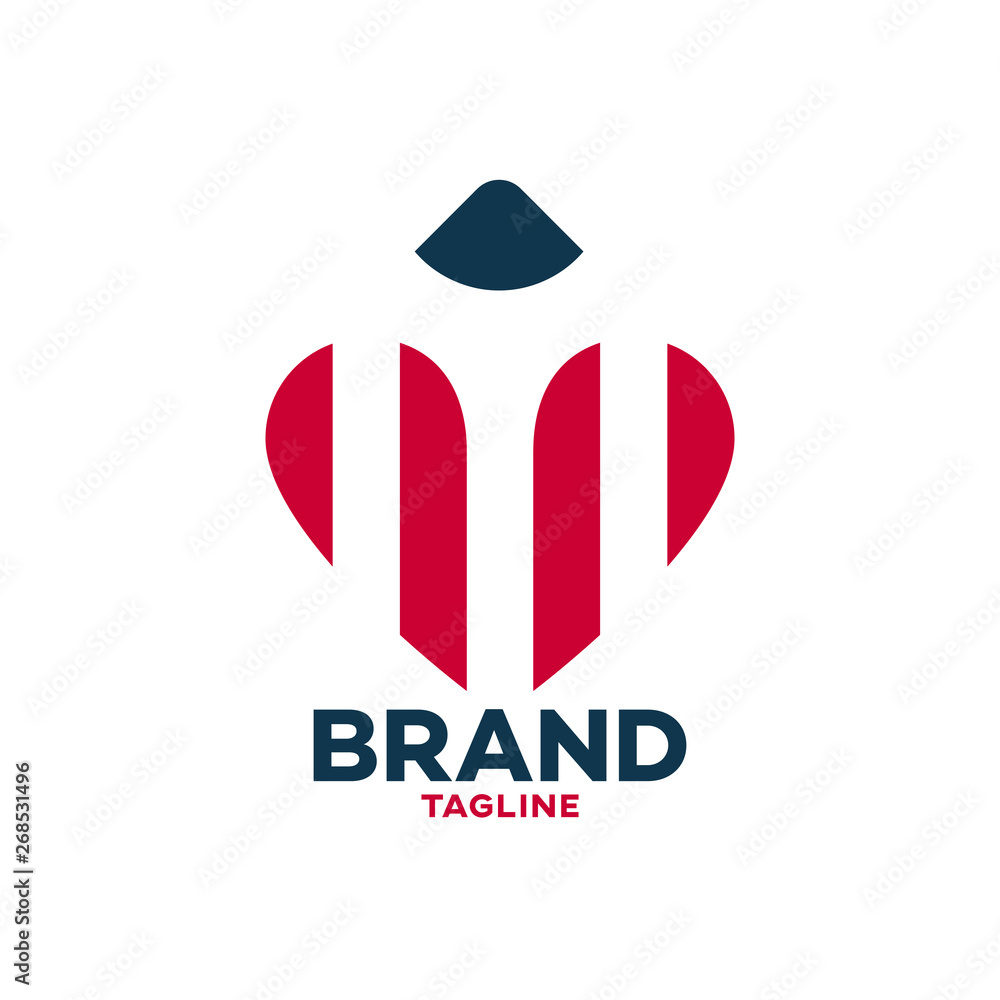 Obraz premium Modern heart and pencil logo