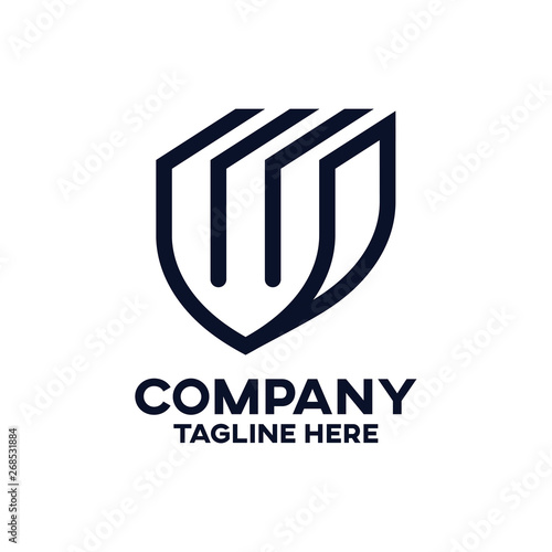 Modern shield and logo data