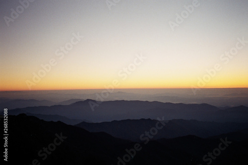 Sunrise in mountains