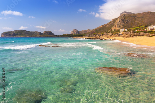 Amazing scenery of the Falassarna beach on Crete  Greece