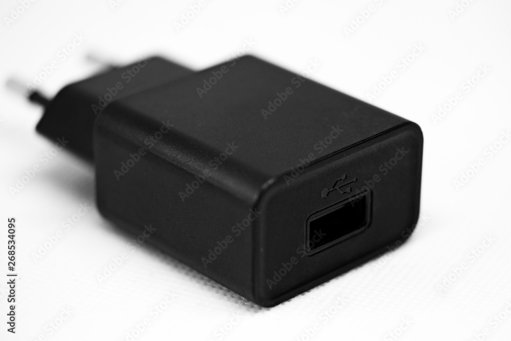 black connector with usb socket