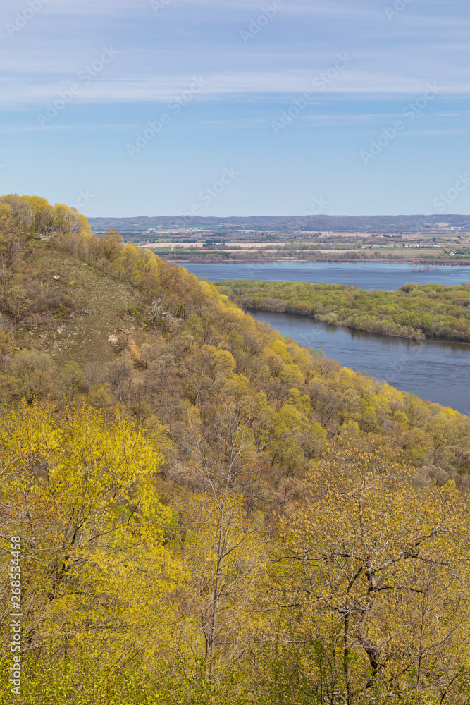 Mississippi River Scenic Landscape In Spring