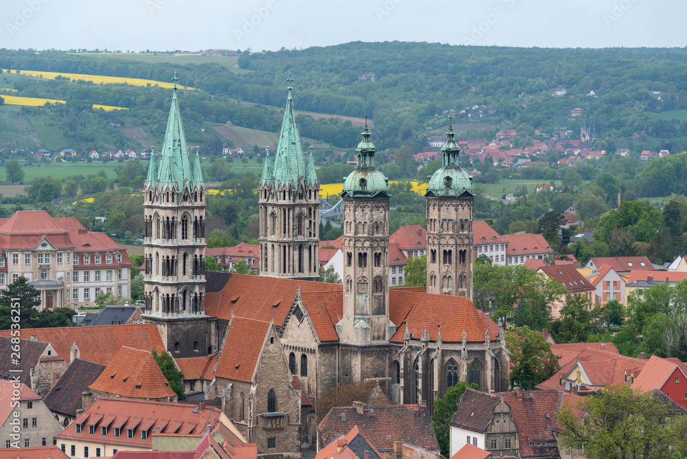 Obraz premium Blick auf den Dom von Naumburg, Weltkulturerbe, Deutschland