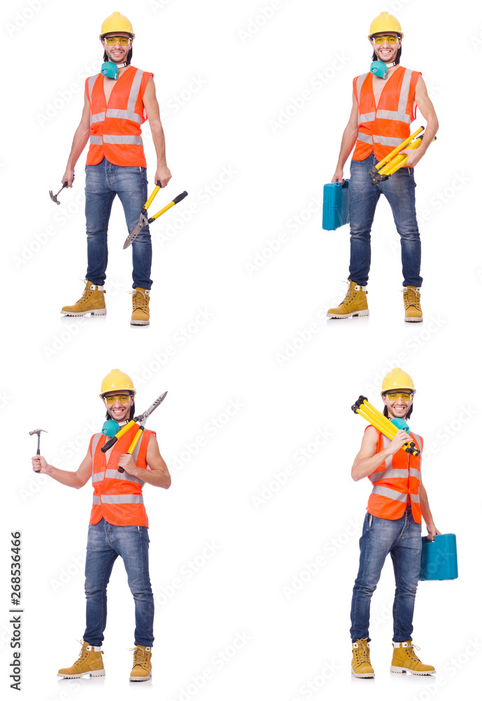 Industrial worker isolated on white Industrial worker isolated on white