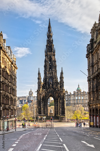 The Scott Monument in Edinburgh, Scotland photo