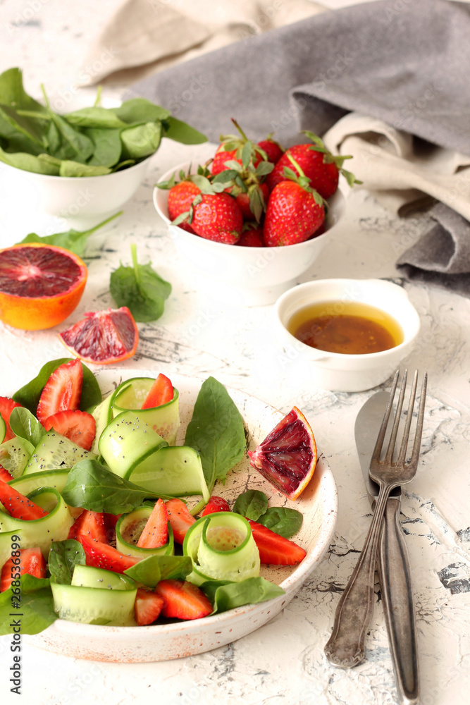 Fresh summer salad . Healthy vegan food Fresh summer salad . Healthy vegan food