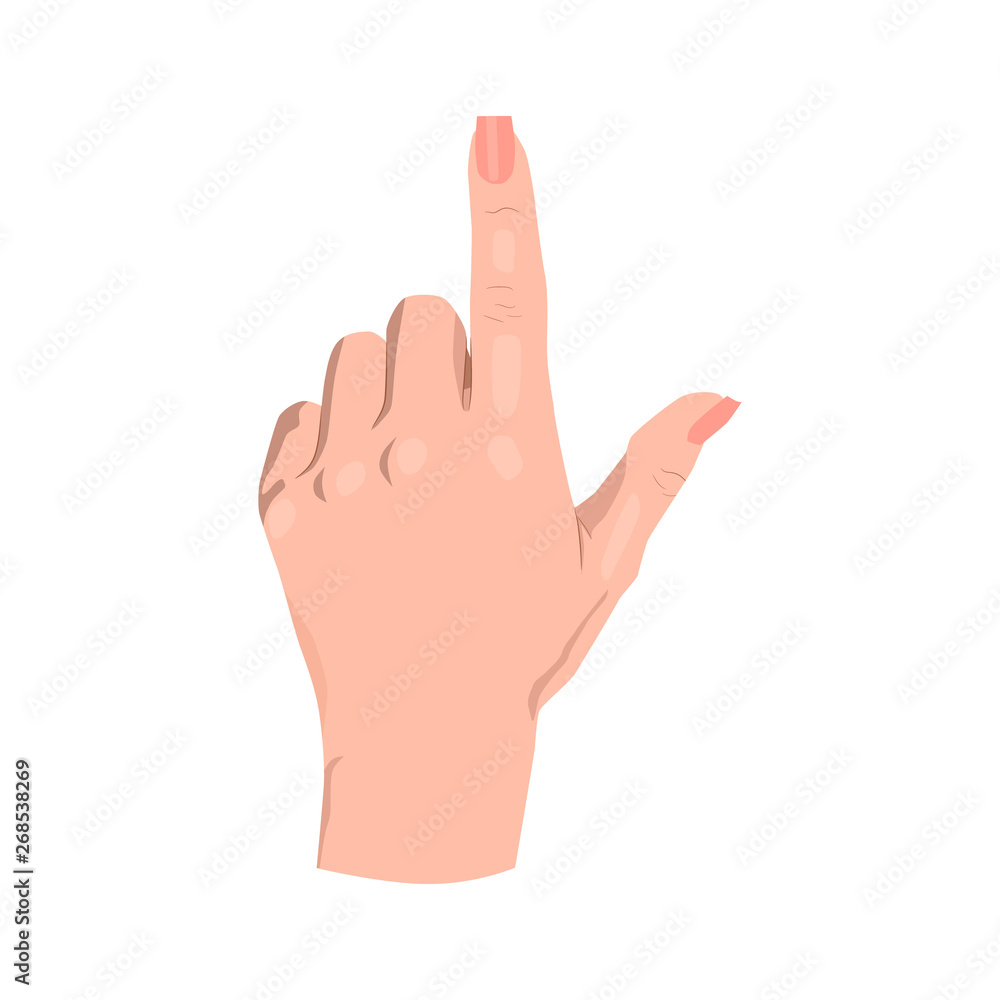 Hand with pointing finger. Isolated on white background. Hand with pointing finger. Isolated on white background.