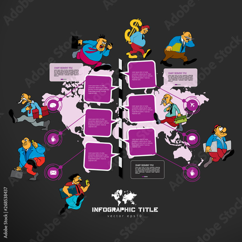 Business infographic elements data visualization vector design.