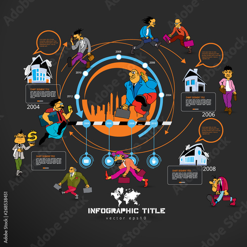 Business infographic elements data visualization vector design.